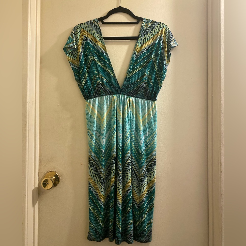 Miuse Green Patterned Dress